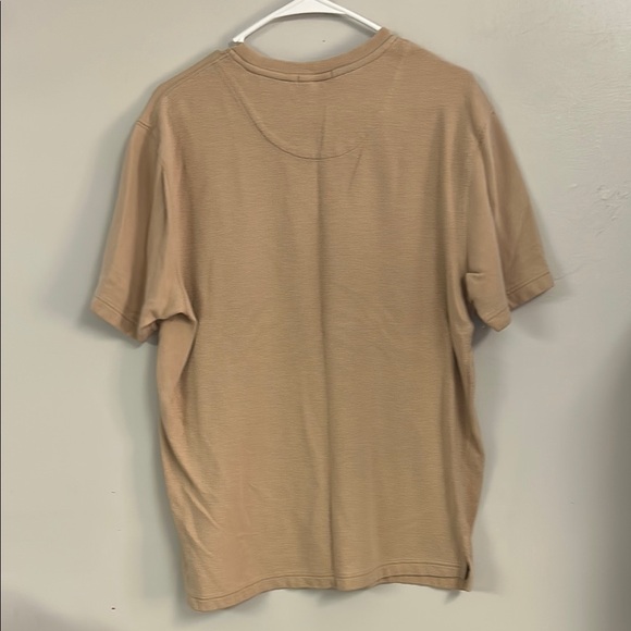 Club Room Tan Short Sleeve Tee Classic Crew Neck - Picture 3 of 3